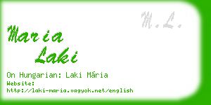 maria laki business card